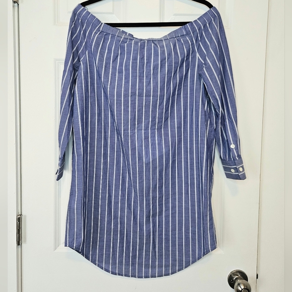 Equipment Femme Gretchen Off-the-shoulder Tunic Dress Shirtdress NWT S Small - Picture 7 of 9